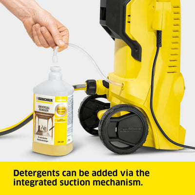 Kärcher K 2 Power Control Home pressure washer, pressure: max. 110 bar, flow rate: 360 l/h, area: 20 m²/h, water filter, weight: 4.0 kg, high-pressure gun, dirt blaster, spray lance, Home Kit